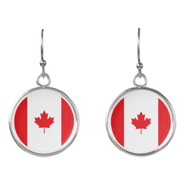 Canada flag earrings (Front)