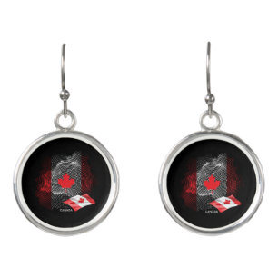 Canada flag earrings