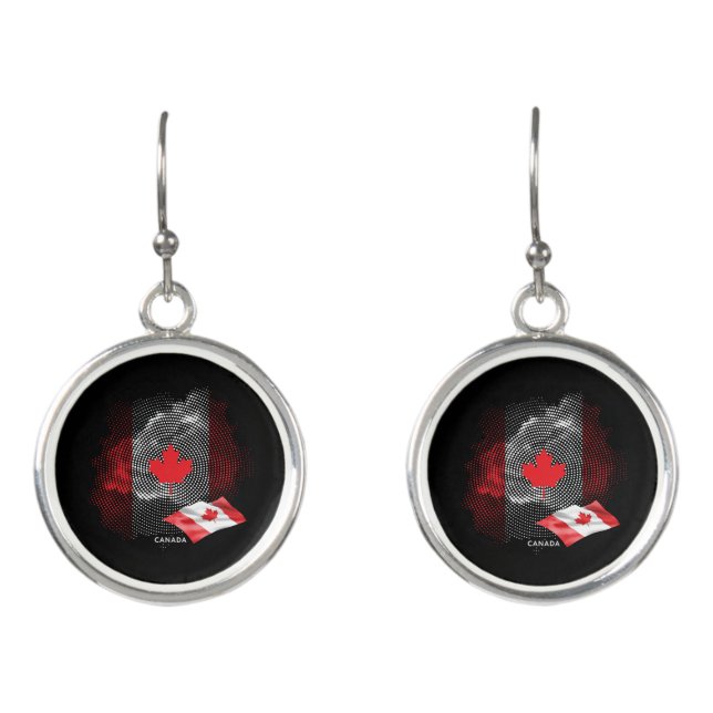 Canada flag earrings (Front)