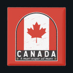 Canada Flag Emblem Distressed Vintage Magnet<br><div class="desc">Canada distressed emblem featuring the flag and coat of arms.</div>