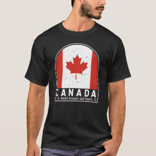 Canada Flag Emblem Distressed Vintage T-Shirt