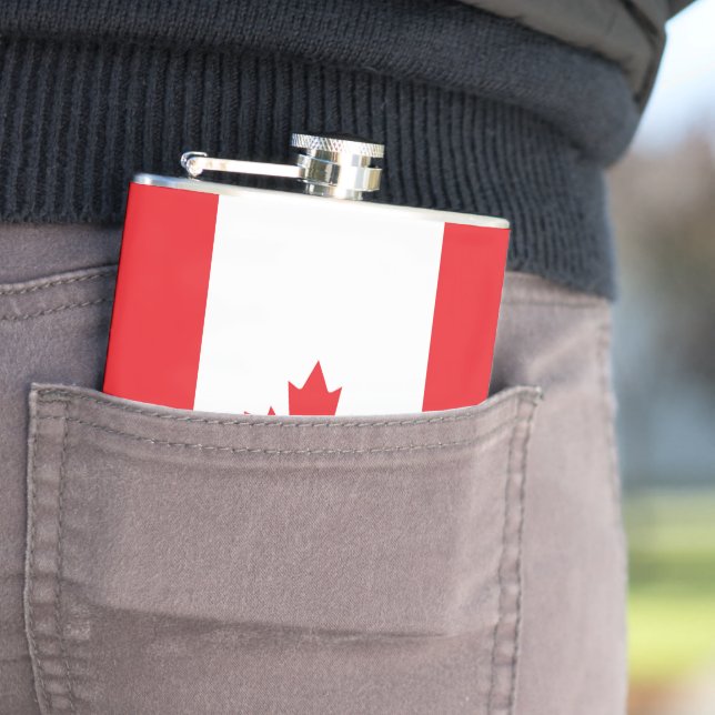 Canada flag flask (In Situ)