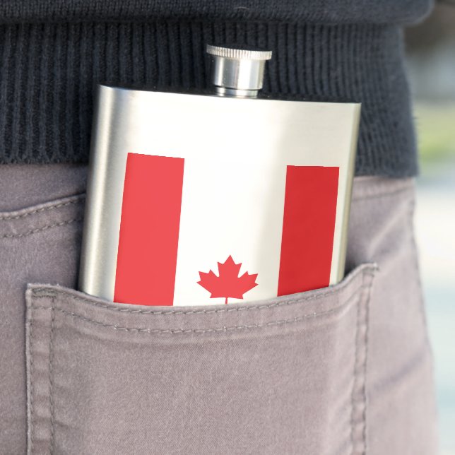 Canada flag flask (In Situ)