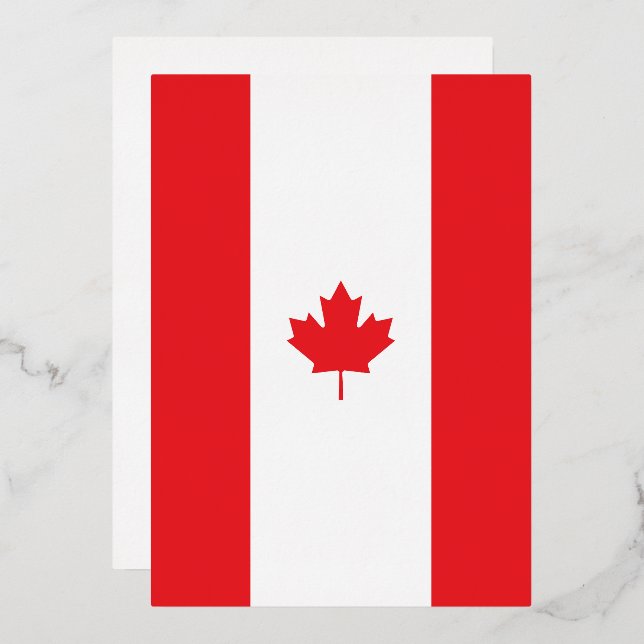 Canada flag foil invitation (Front/Back)