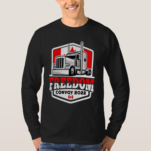 Canada Flag Freedom Convoy 2022 T-Shirt (Front)