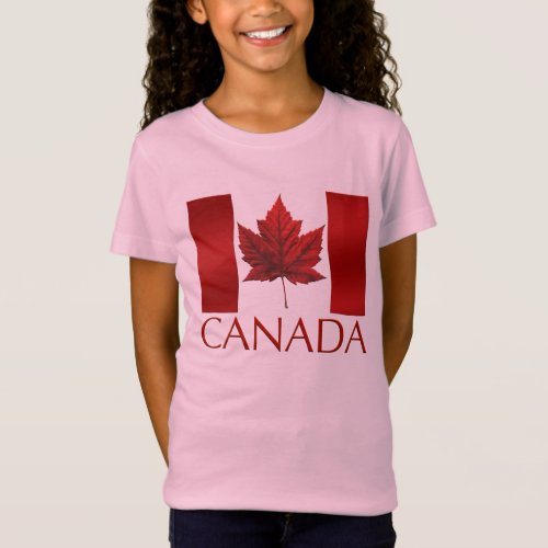 Canada Flag Girls T_shirt Kids Canada Souvenirs