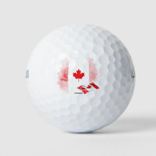 Canada flag golf balls