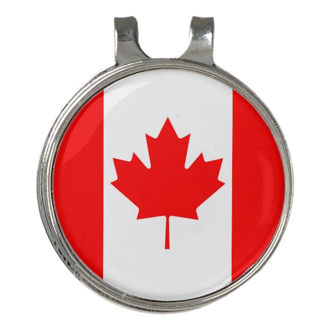 Canada Flag Golf Hat Clip (Front)