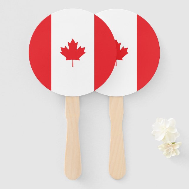 Canada flag hand fan (Front and Back)