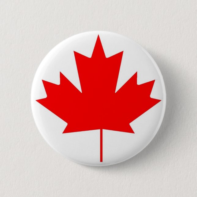 Canada flag, Happy Canada Day Pinback Button (Front)