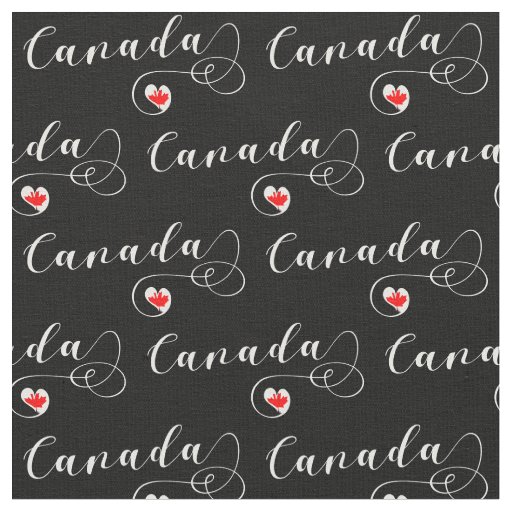 Canada Flag Heart, Canadian Flag Fabric