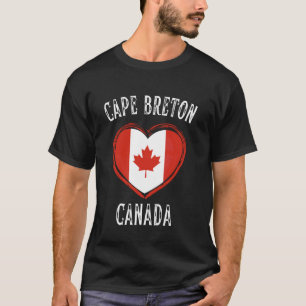 Canada Flag Heart Cape Breton City T-Shirt