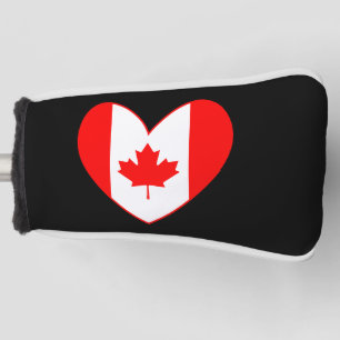 Canada flag heart golf head cover