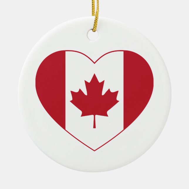 Canada Flag Heart Ornament (Front)