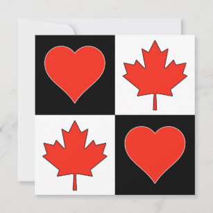Canada Flag Heart Patriotic Canadian Greeting Card