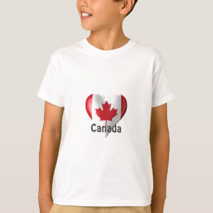 Canada Flag Heart T-Shirt