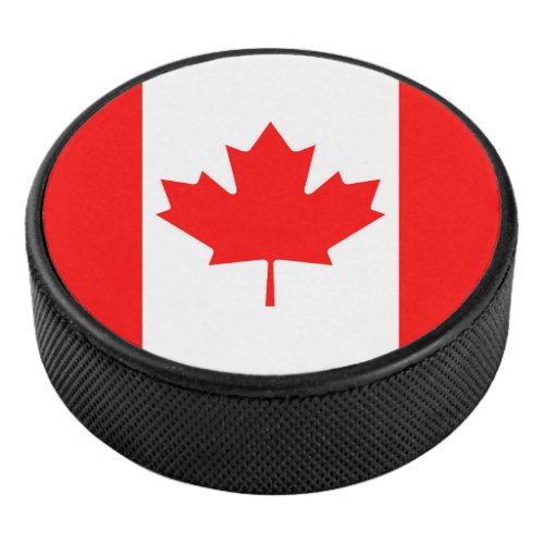 Canada Flag Hockey Puck