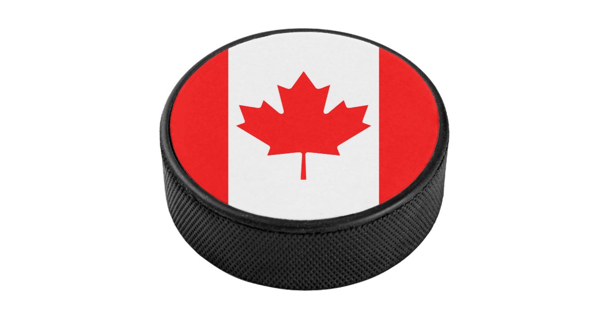 Canada Flag Hockey Puck Zazzle