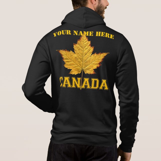 Canada Flag Hoodie Shirt Personalized Hoodies (Back)