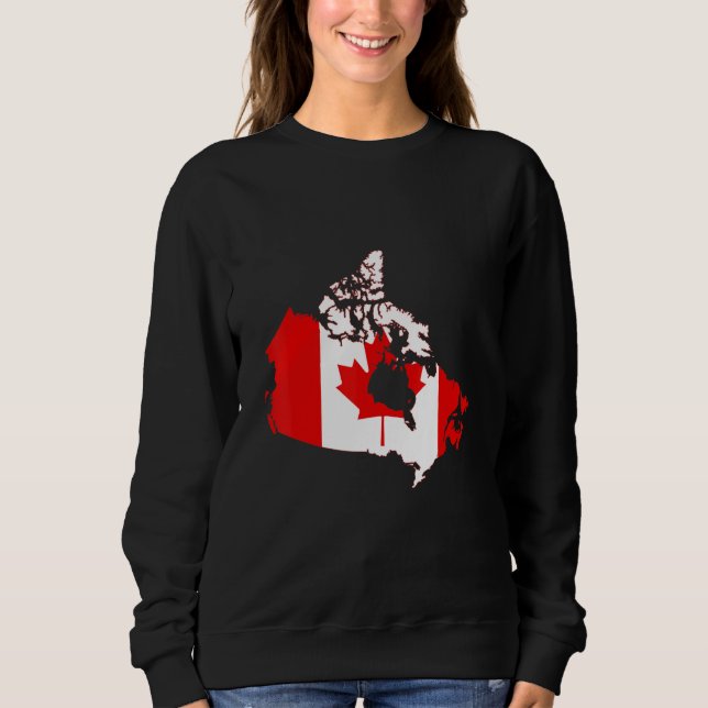 Canada flag in Canada outline Canada Sweatshirt (Front)