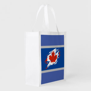 CANADA Flag Inside Me, Canadian inside Claw Mark Grocery Bag