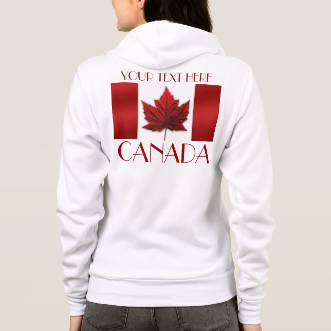 Canada Flag Jacket Personalized Souvenir Jacket Hoodie (Back)