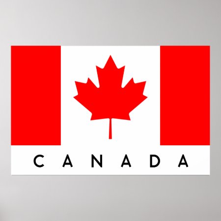 Canada Flag Kanada Flagge Poster