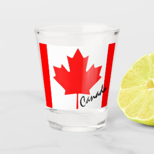 Canada Flag Keepsake Souvenir Canadian Maple Leaf Shot Glass