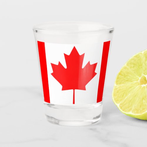 Canada Flag Keepsake Souvenir Canadian Maple Leaf Shot Glass