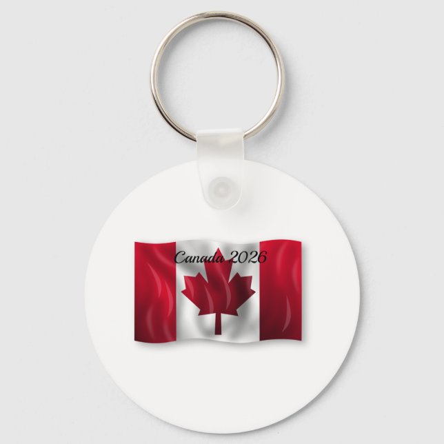 Canada Flag  Keychain (Front)
