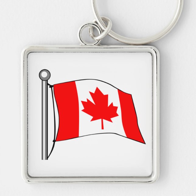 Canada Flag Keychain (Front)