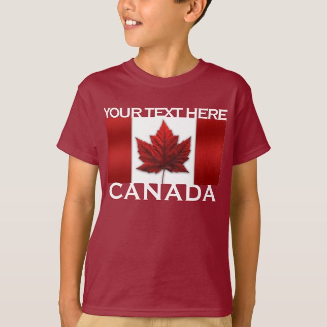 Canada Flag Kid's Sweatshirt Canada Souvenir Shirt (Front)