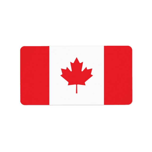 Canada flag label (Front)
