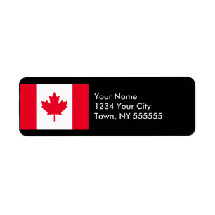 Canada Flag Label