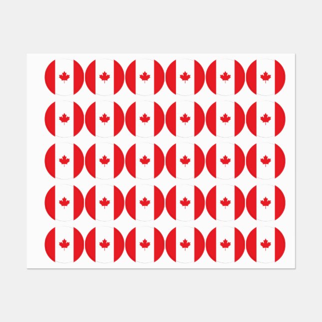 Canada flag labels (Sheet)