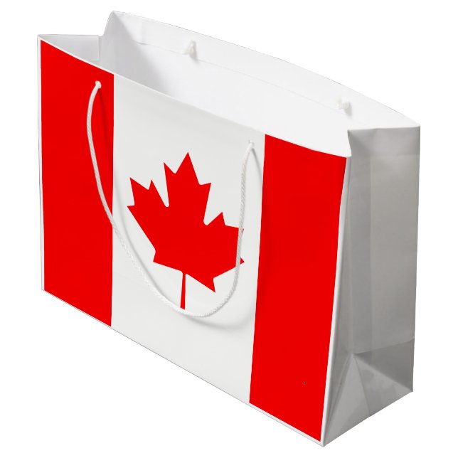 Canada flag large gift bag (Back Angled)