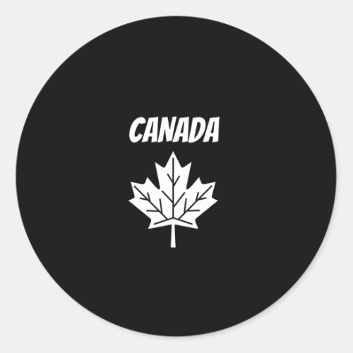 Canada flag leaf classic round sticker