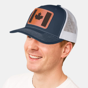 Canada Flag Leather Patch Hat