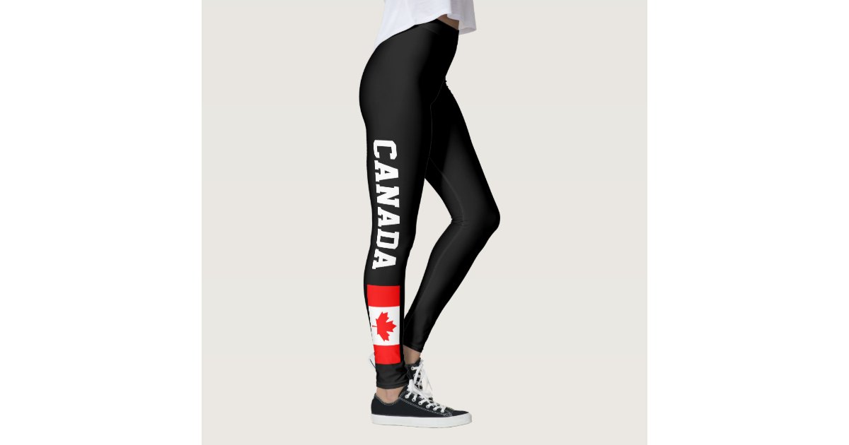 Canada flag leggings for Canadian women and girls