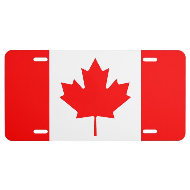 Canada Flag License Plate (Front)