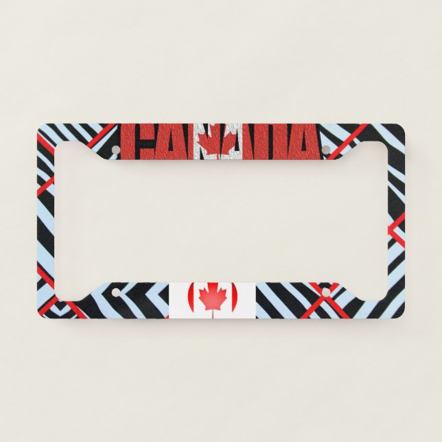 Canada flag License Plate Frame (Front)