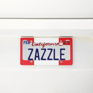 Canada flag license plate frame