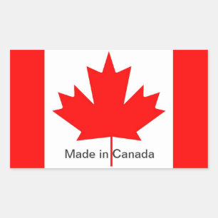 Canada flag, made in Canada Rectangular Sticker