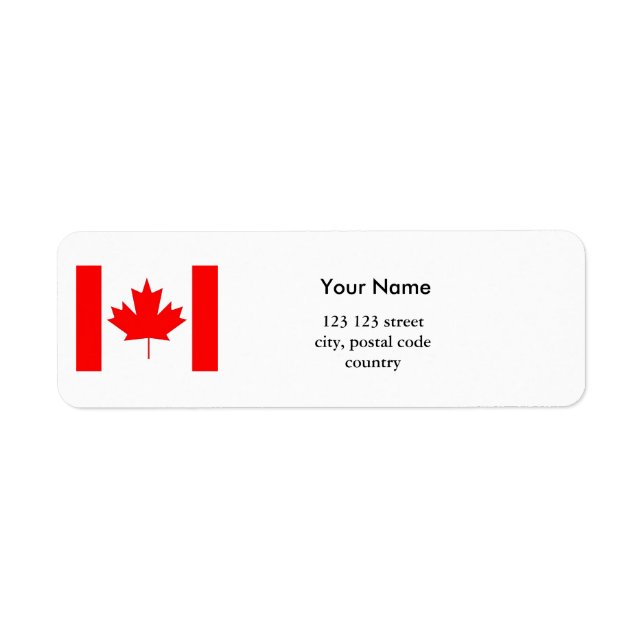 Canada flag,make your own flag labels (Front)