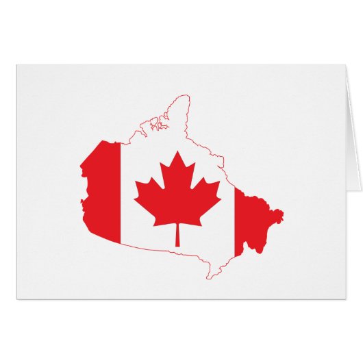 Canada Flag Map Cards (Front Horizontal)