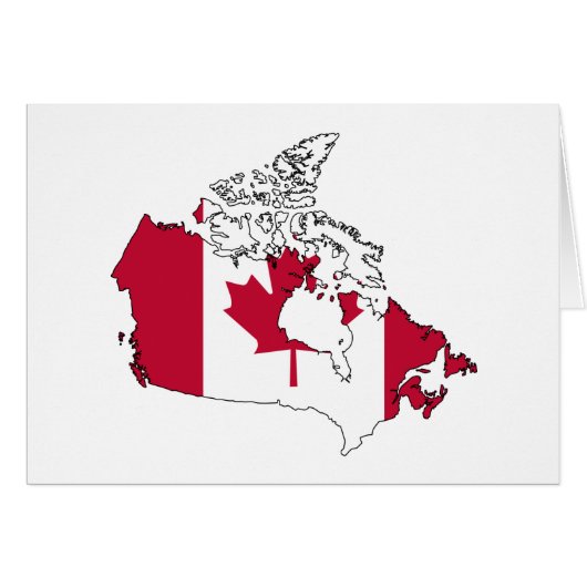 Canada flag map cards (Front Horizontal)