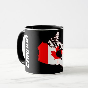 Canada Flag Map Mug by Azorean at Zazzle