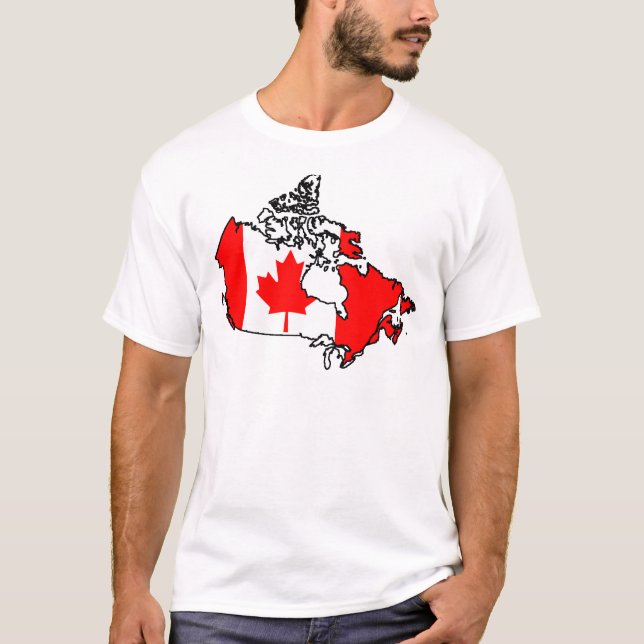 canada flag map T-Shirt (Front)