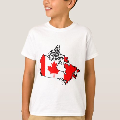 canada flag map T_Shirt