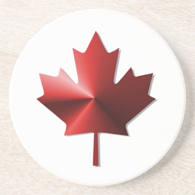 Canada Flag Maple Leaf  Coaster (Front)